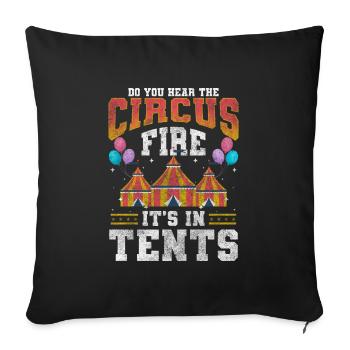 Circus Tent Music Animals - Sofa pillowcase 17,3'' x 17,3'' (45 x 45 cm) - black - Front
