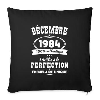 40th Anniversary - December 1984 Perfection - Sofa pillowcase 17,3'' x 17,3'' (45 x 45 cm) - black - Front