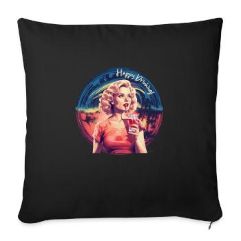 Bonne consommation d’alcool - Housse de coussin décorative 45 x 45 cm - noir - Devant