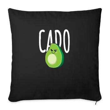Avocado Cado Partner Couple Friends - Gift Idea - Sofa pillowcase 17,3'' x 17,3'' (45 x 45 cm) - black - Front