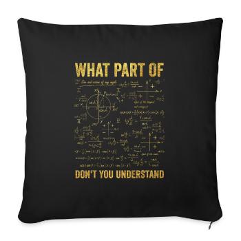 Science physique maths formule cadeau - Housse de coussin décorative 45 x 45 cm - noir - Devant