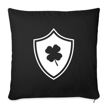 Armoiries de Shamrock - Housse de coussin décorative 45 x 45 cm - noir - Devant