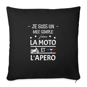 MOTO - Housse de coussin décorative 45 x 45 cm - noir - Devant