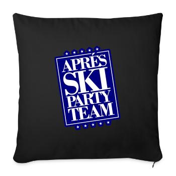 Équipe de la fête d’après-ski - Housse de coussin décorative 45 x 45 cm - noir - Devant