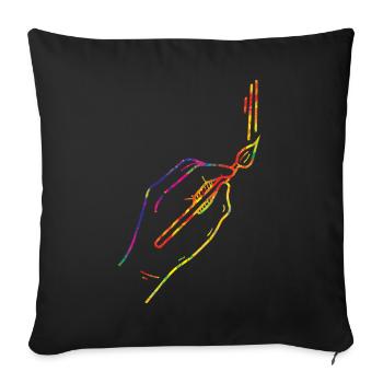Maler Zeichner für Künstler - Sofakissenbezug 45 x 45 cm - Schwarz - Vorne