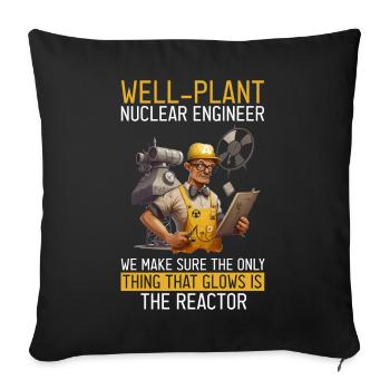 Kernenergie Spruch für Kernenergie - Sofakissenbezug 45 x 45 cm - Schwarz - Vorne