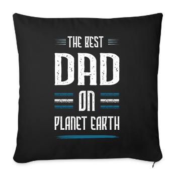 Meilleur papa disant papa papa - Housse de coussin décorative 45 x 45 cm - noir - Devant