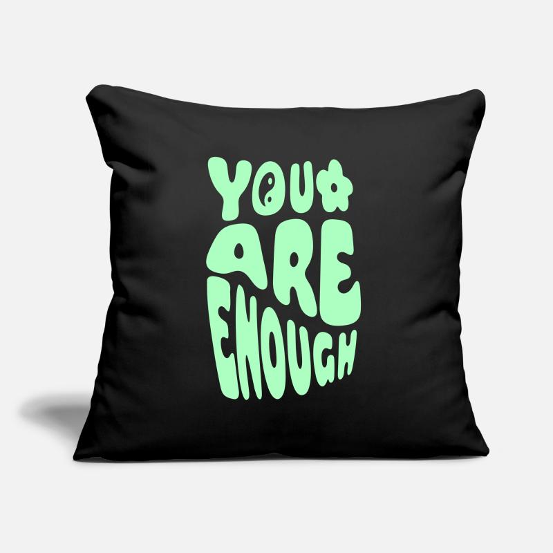 Vous êtes assez Housse de coussin décorative 45 x 45 cm