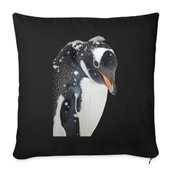 Penguin - Sofa pillowcase 17,3'' x 17,3'' (45 x 45 cm) - black - Front