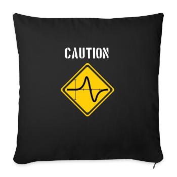 Caution Math - Sofa pillowcase 17,3'' x 17,3'' (45 x 45 cm) - black - Front