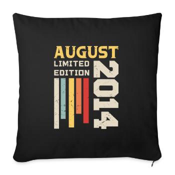 August 2014 - Birthday Gift August 2014 August - Sofa pillowcase 17,3'' x 17,3'' (45 x 45 cm) - black - Front