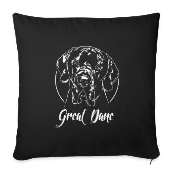 GREAT DANE - Sofa pillowcase 17,3'' x 17,3'' (45 x 45 cm) - black - Front