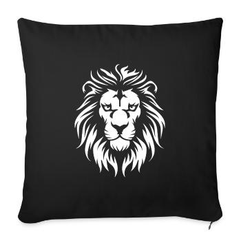 Lion - Sofa pillowcase 17,3'' x 17,3'' (45 x 45 cm) - black - Front