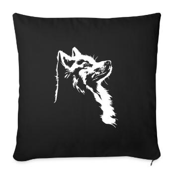Samoyède Silhouette Chien Chien Wilsigns - Housse de coussin décorative 45 x 45 cm - noir - Devant