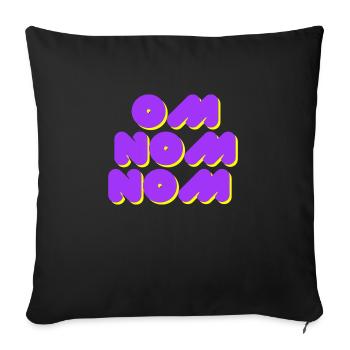 Om Nom Nom - Housse de coussin décorative 45 x 45 cm - noir - Devant