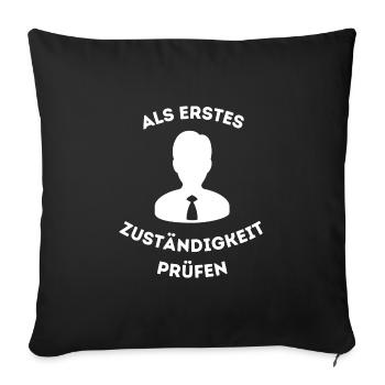 Sachbearbeiter Beamte Verwaltung Büro Job Geschenk - Sofakissenbezug 45 x 45 cm - Schwarz - Vorne