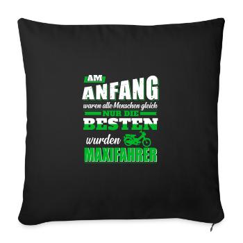 Maxi Moped Only the Best Oldtimer Moped Riders - Sofa pillowcase 17,3'' x 17,3'' (45 x 45 cm) - black - Front