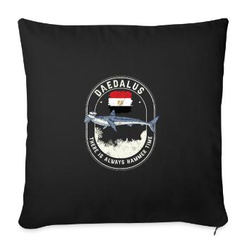 Daedalus Always Hammer Time Tauchsafari Hammerhai - Sofakissenbezug 45 x 45 cm - Schwarz - Vorne