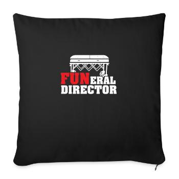 FUNeral Director Funny Mortician - Sofa pillowcase 17,3'' x 17,3'' (45 x 45 cm) - black - Front