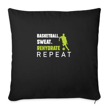 Jeux de balle de train pour un athlète qui - Housse de coussin décorative 45 x 45 cm - noir - Devant