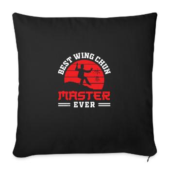 Wing Chun Bester Wing Chun Meister Ever - Sofakissenbezug 45 x 45 cm - Schwarz - Vorne