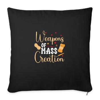 Weapons Of Mass Creation Fil à crochet amusant - Housse de coussin décorative 45 x 45 cm - noir - Devant