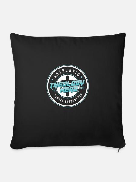 Authentischer Theologie-Nerd Lustiger Theologe - Sofakissenbezug 45 x 45 cm - Schwarz