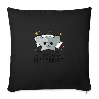 Official Sleepingshirt Pajamas Koala Funny - Sofa pillowcase 17,3'' x 17,3'' (45 x 45 cm) - black - Front