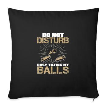 Do Not Disturb Busy Gaming Jeu de flipper amusant - Housse de coussin décorative 45 x 45 cm - noir - Devant