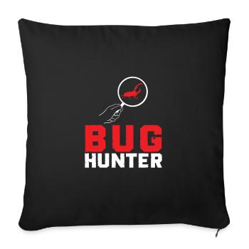 Bug Hunter Funny Entomologist Bug Species - Sofa pillowcase 17,3'' x 17,3'' (45 x 45 cm) - black - Front