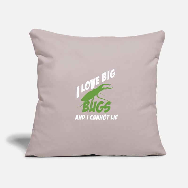 I Like Big Bugs Cannot Lie Entomologiste Funny Housse de coussin décorative 45 x 45 cm