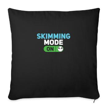 Skimming Mode On Funny Pool Guy Service - Sofa pillowcase 17,3'' x 17,3'' (45 x 45 cm) - black - Front