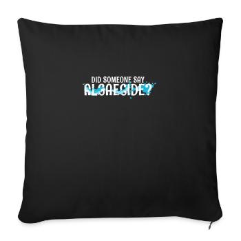 Quelqu'un a-t-il dit algicide ? Service drôle de - Housse de coussin décorative 45 x 45 cm - noir - Devant