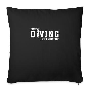 Free Diving Instructor Funny Freediving Diver - Sofa pillowcase 17,3'' x 17,3'' (45 x 45 cm) - black - Front
