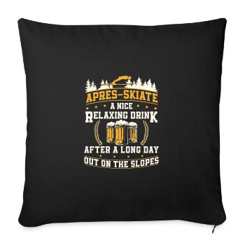 Apres-skiate A Nice Relaxing Drink Skipringen - Sofakissenbezug 45 x 45 cm - Schwarz - Vorne