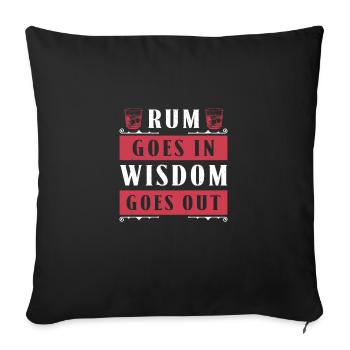 Funny Day Drinking Rum Drink Humor For Alcoholic - Sofa pillowcase 17,3'' x 17,3'' (45 x 45 cm) - black - Front