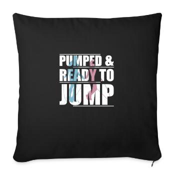 Corde à sauter amusante avec pompe et prête à - Housse de coussin décorative 45 x 45 cm - noir - Devant