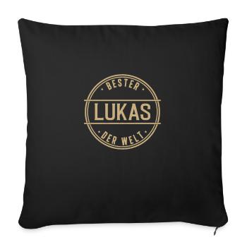 Bester Lukas Der Welt Lustiges Männer Namen - Sofakissenbezug 45 x 45 cm - Schwarz - Vorne