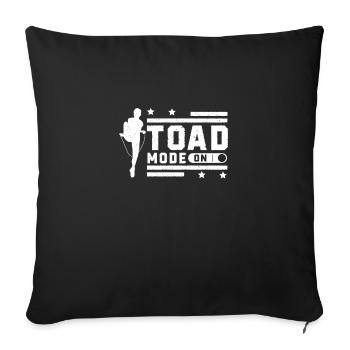 Corde à sauter amusante avec mode crapaud - Housse de coussin décorative 45 x 45 cm - noir - Devant