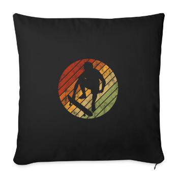 Skateboarder Skateboard Skater Skate Skateing - Sofa pillowcase 17,3'' x 17,3'' (45 x 45 cm) - black - Front