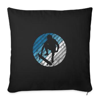 Skateboarder Skateboard Skater Skate Skateing - Sofakissenbezug 45 x 45 cm - Schwarz - Vorne
