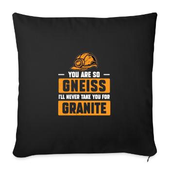Lustiger Gneis Rock-Humor für einen - Sofakissenbezug 45 x 45 cm - Schwarz - Vorne