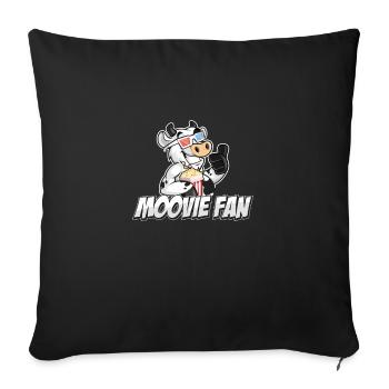 Moovie Fan Funny Film Enthusiast Movie Lover - Sofa pillowcase 17,3'' x 17,3'' (45 x 45 cm) - black - Front