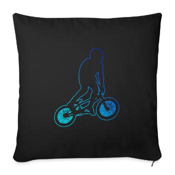 bmx bike men bike bmx women bmx boys - Sofa pillowcase 17,3'' x 17,3'' (45 x 45 cm) - black - Front