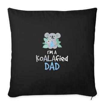 Funny Koalafied Dad Sarcasm A Koala Bear Animal - Sofa pillowcase 17,3'' x 17,3'' (45 x 45 cm) - black - Front