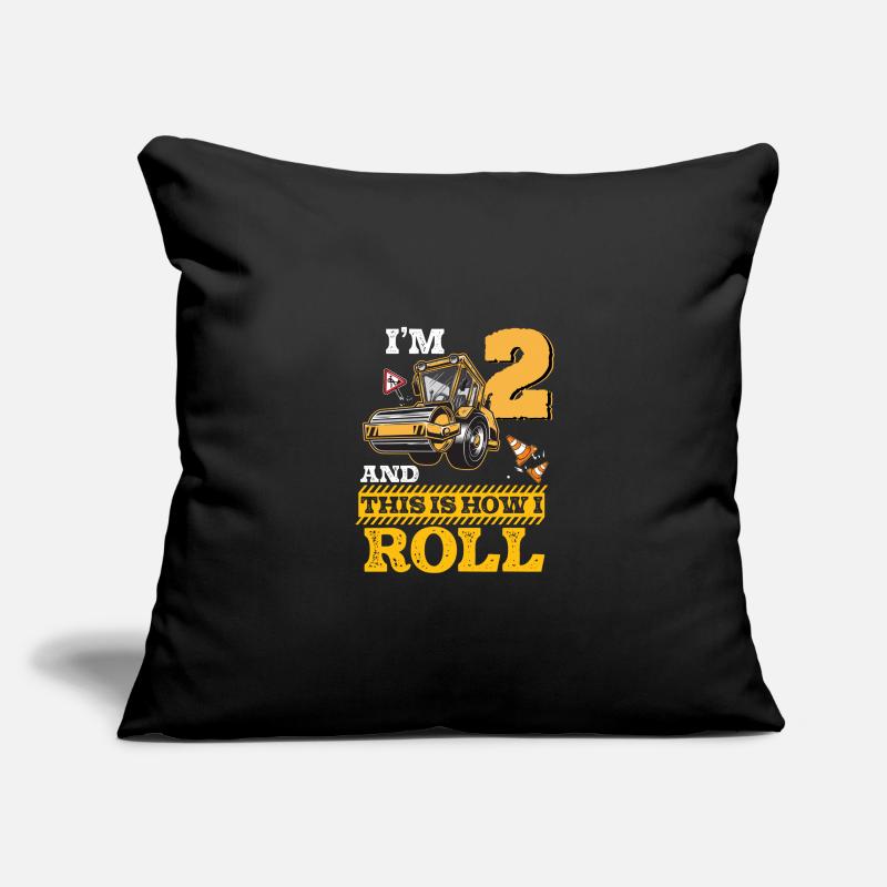This Is How I Roll Asphalt Roller 2 Year Old 2nd Sofa pillowcase 17,3'' x 17,3'' (45 x 45 cm)