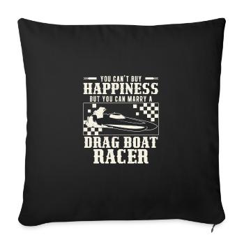 You Can't Buy Happiness But You Can Marry A Funny - Sofa pillowcase 17,3'' x 17,3'' (45 x 45 cm) - black - Front