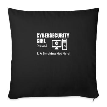 Définition Hillarious Cybersecurity Girl pour un - Housse de coussin décorative 45 x 45 cm - noir - Devant