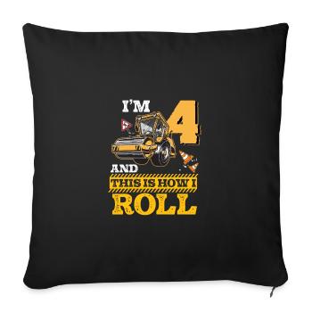 This Is How I Roll Rouleau d'asphalte pour 4e - Housse de coussin décorative 45 x 45 cm - noir - Devant