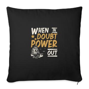 En cas de doute drôle d’humour en hydroglisseur pour un - Housse de coussin décorative 45 x 45 cm - noir - Devant